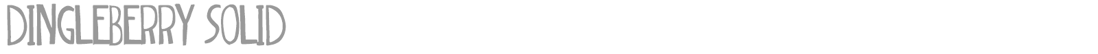 dingleberry solid font preview
